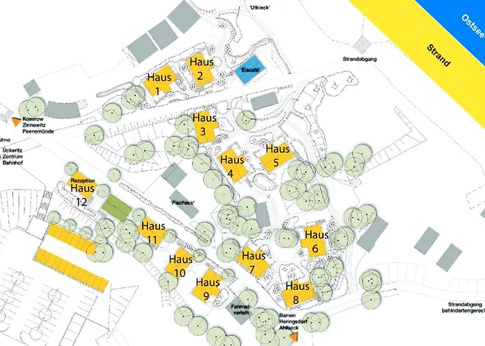 Duenenhaeuser Unserusedomde Ca40qm Mit Parkplatz Direkt Am 7i1 Appartamento Uckeritz